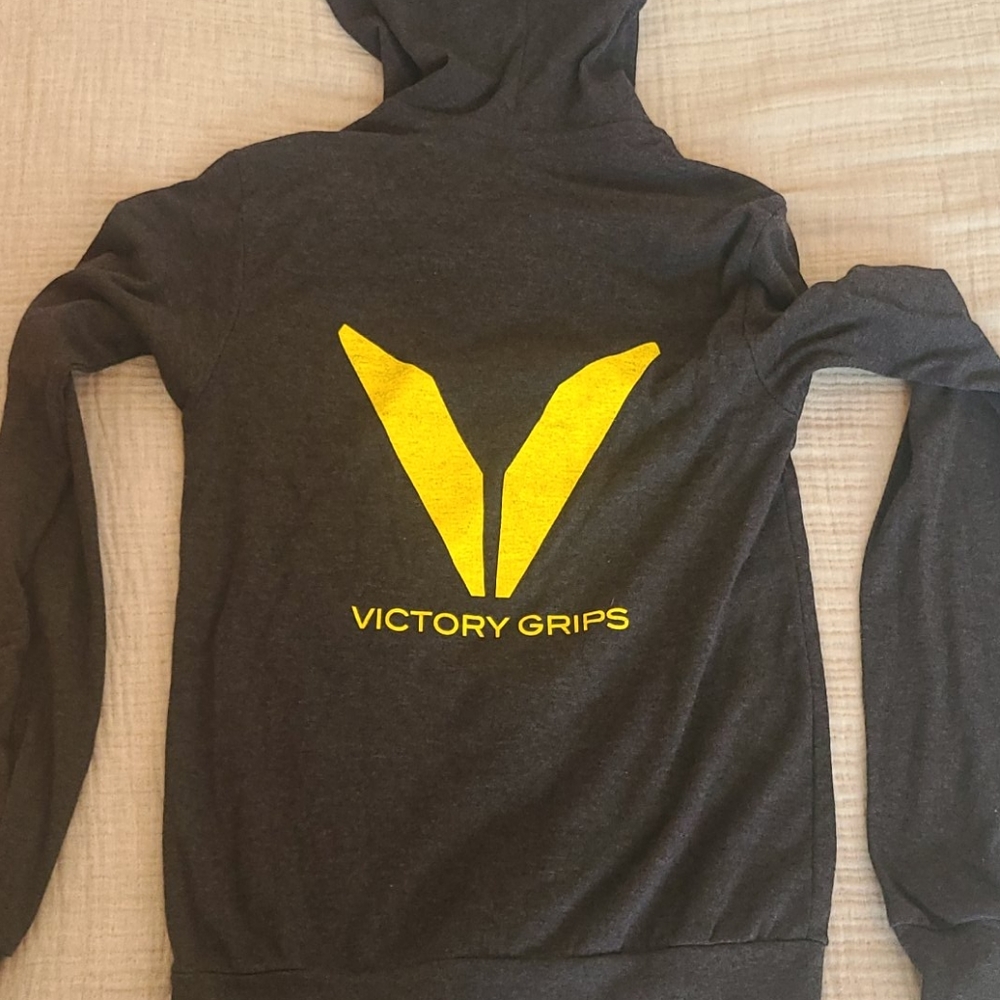 Small lightweight victory grips zip up hoodie